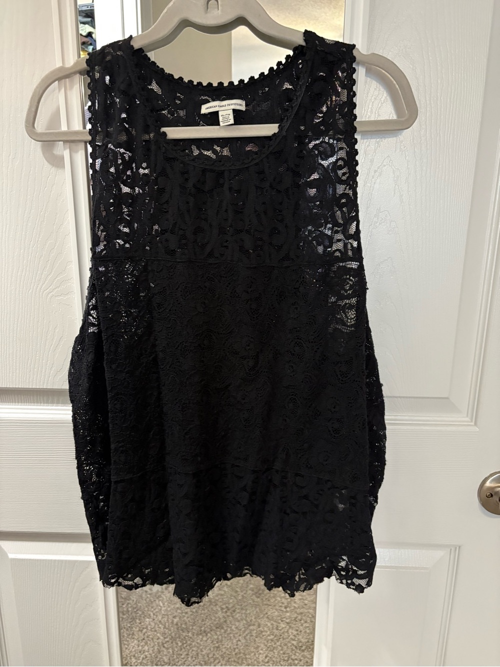 American Eagle Outfitters - Black Lace Tank Top